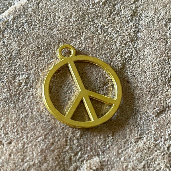 Gold Peace Sign