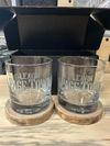 Handmade Whiskey Glass - Coaster Set 
