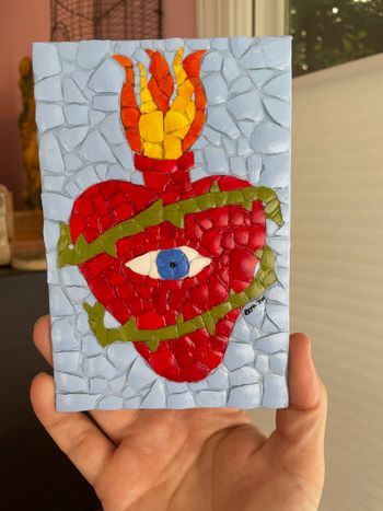 Eggshell Mosaic Heart
