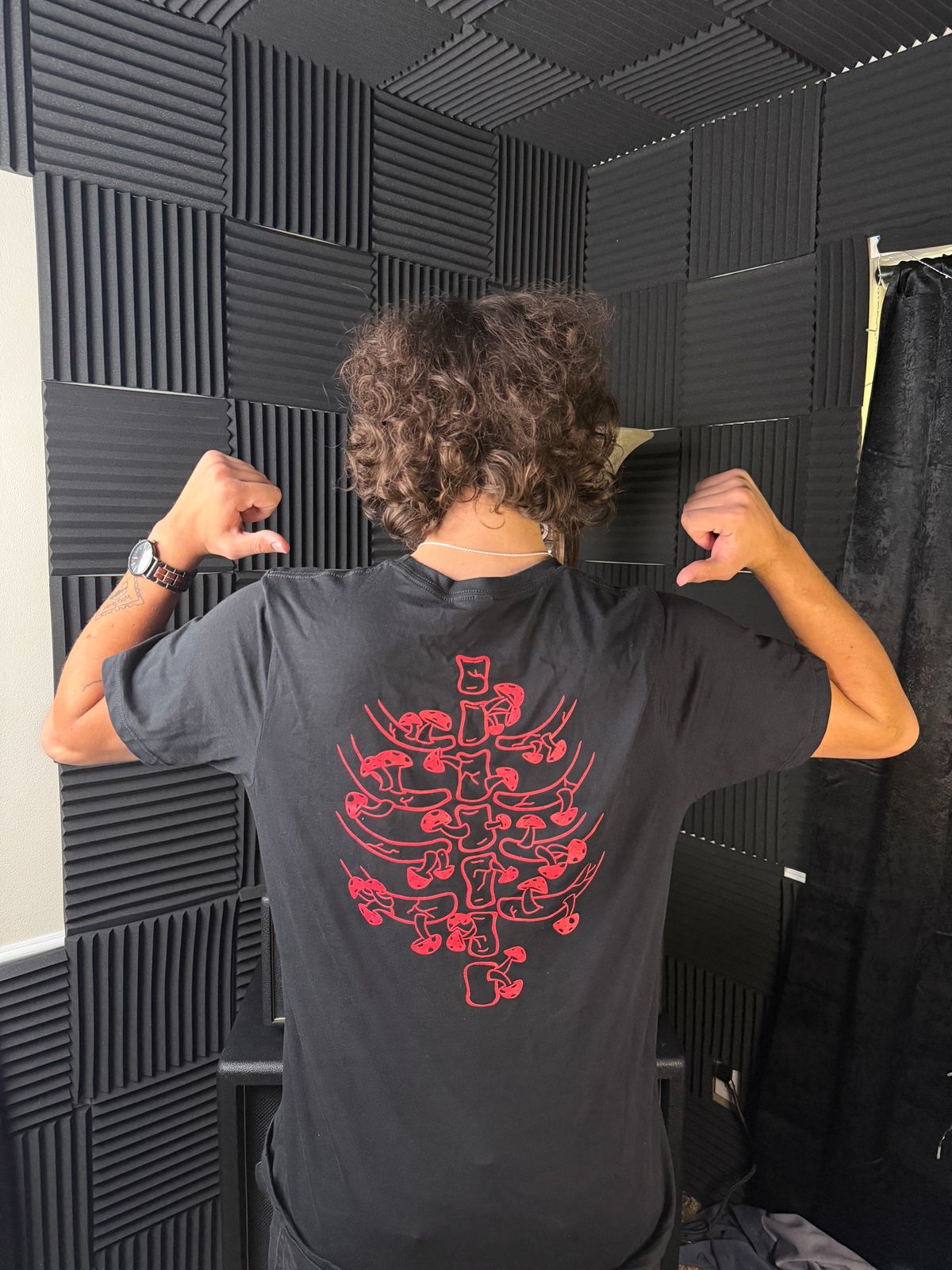 Mushrooms On My Spine - Red & Black