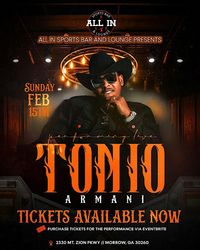 The Sunday Experience: Tonio Armani Live 