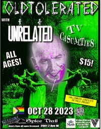 Threadbare Productions presents Unrelated, Old Tolerated & TV Casualties