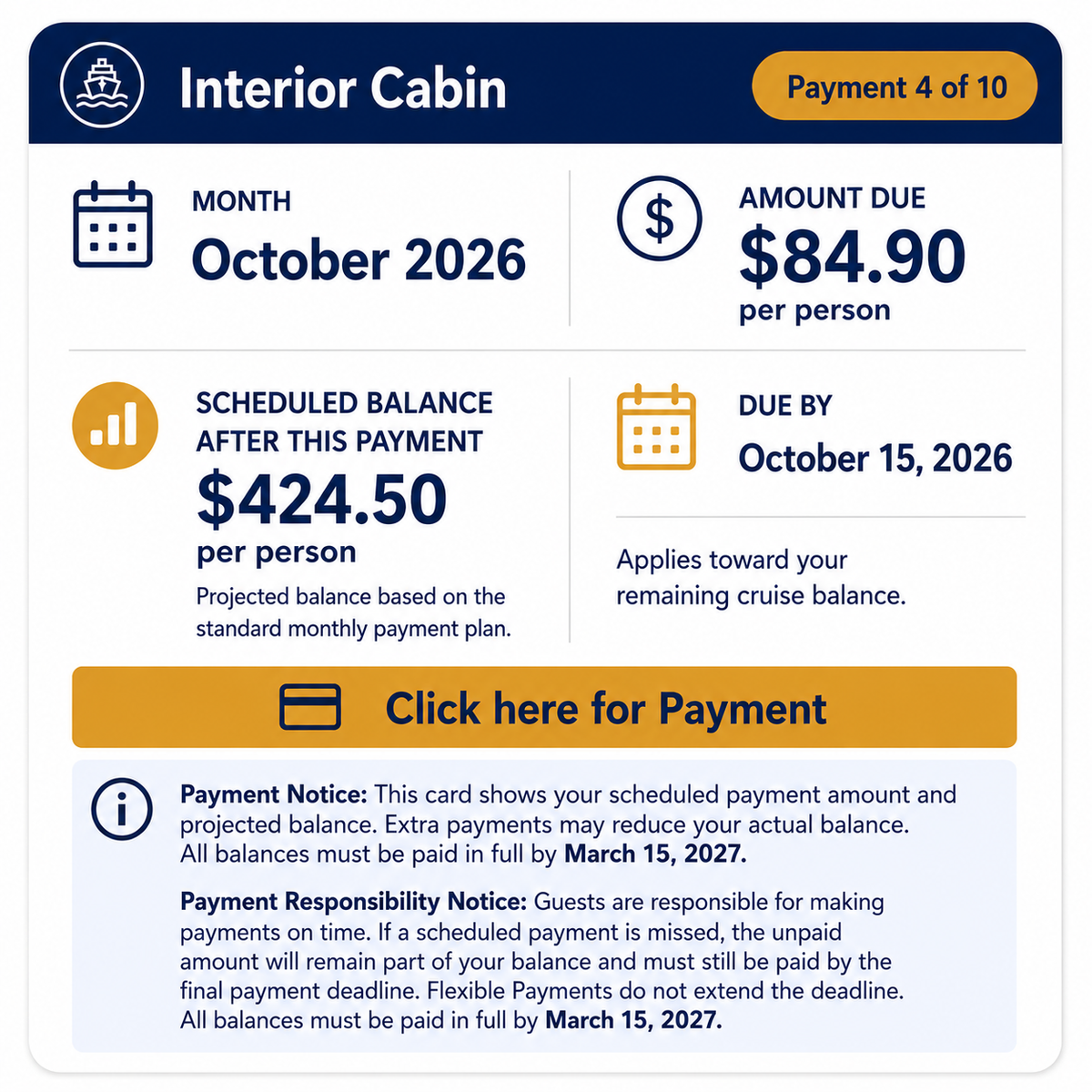  "Click Image" October Payment 2026