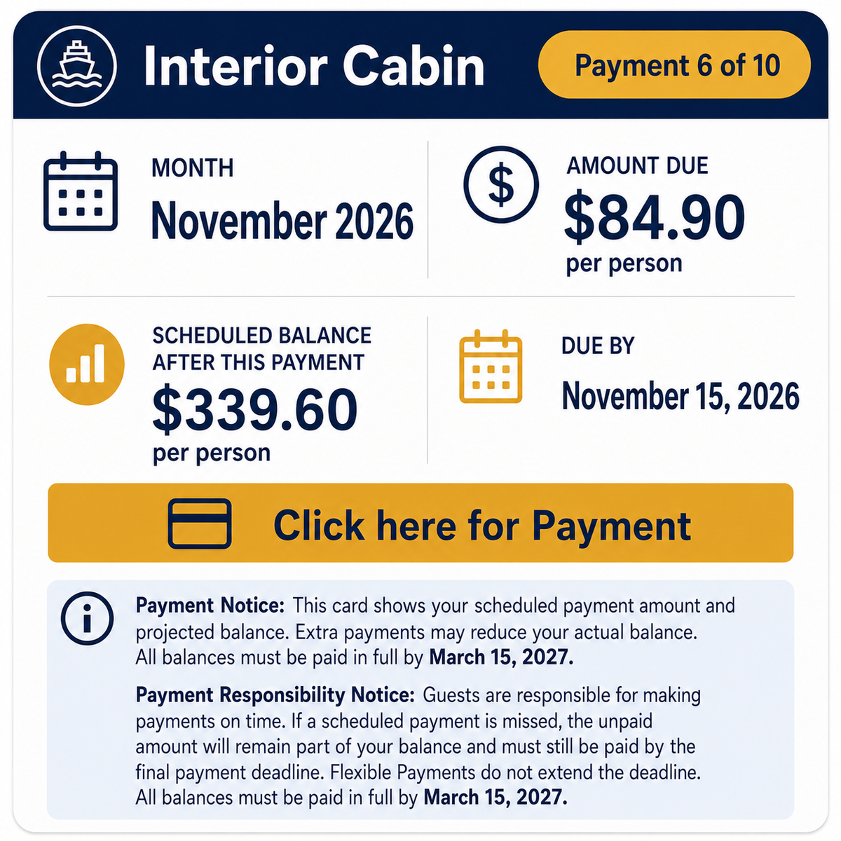  "Click Image" November Payment 2026
