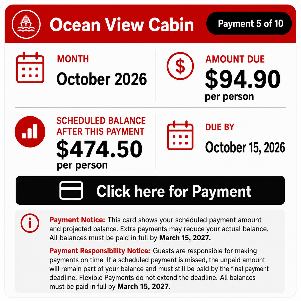 Oct Payment 2026