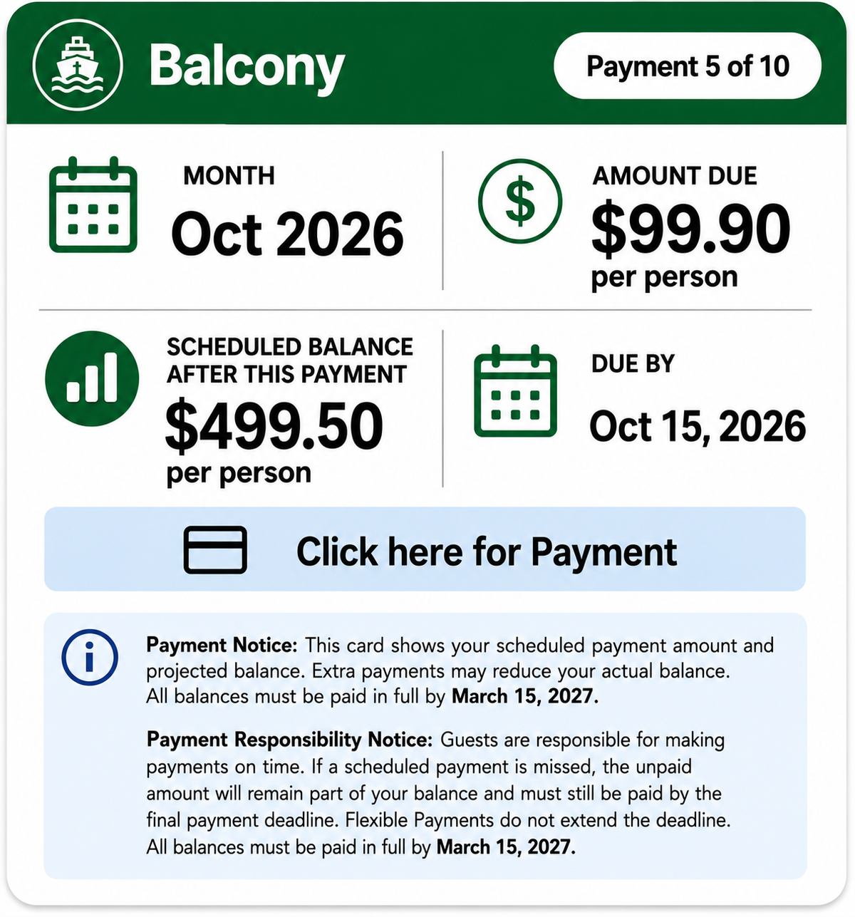 Oct Payment 2026