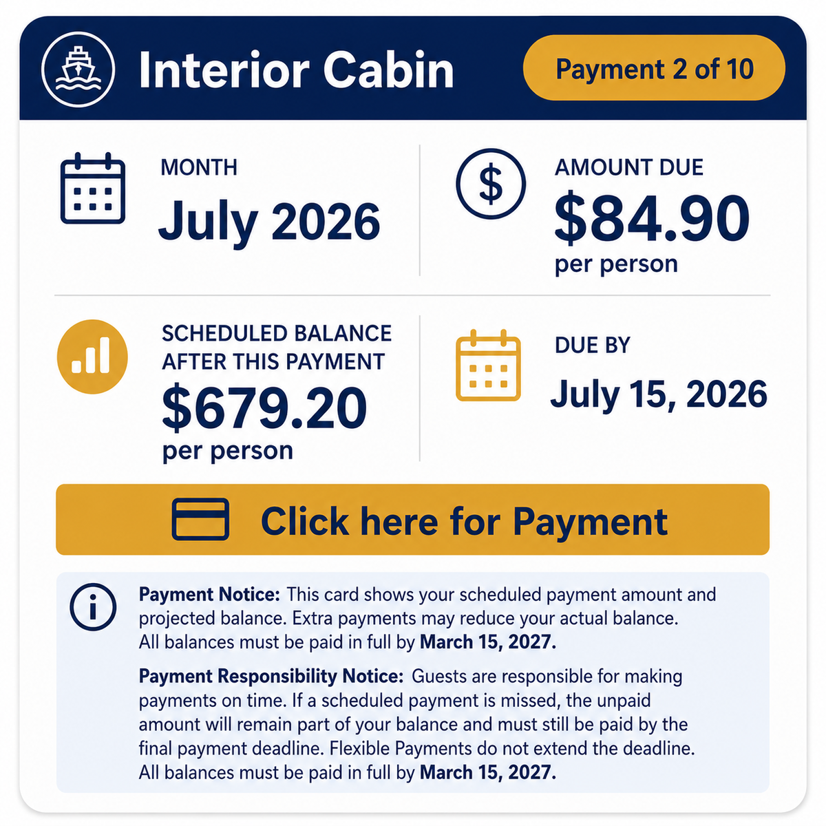  "Click Image" July Payment 2026