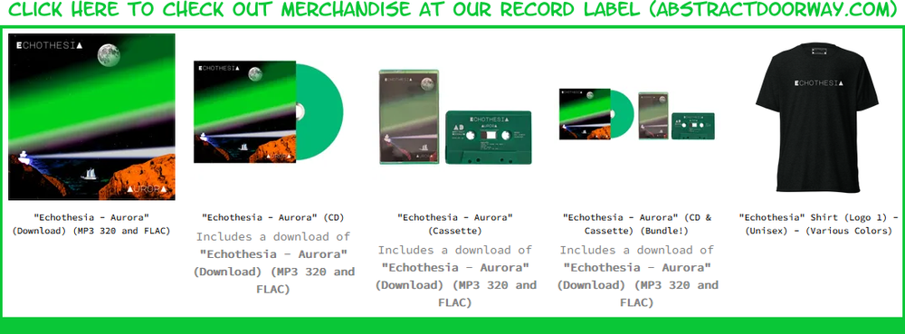 Echothesia, Aurora, CD, Cassette, Tape, Shirt, Abstract, Doorway, Merch, Merchandise, Shop