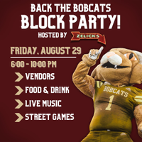 Back The Bobcats Block Party in the Square - Texas State University 