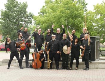 James McGowan Ensemble (12tet) at Music and Beyond concert; photo by Elke Schaettgen.
