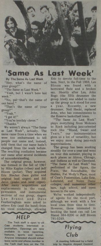 "Case Tech", Case Western Reserve University, 15 Oct 1969
