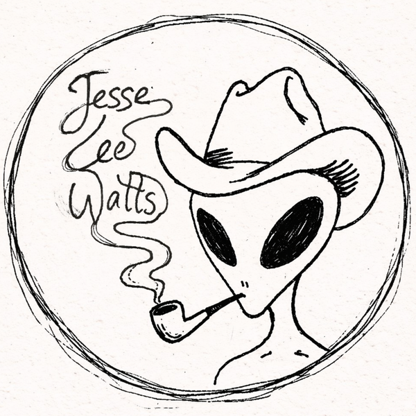 Cosmic Cowboy Alien Sticker