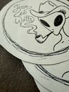 Cosmic Cowboy Alien Sticker