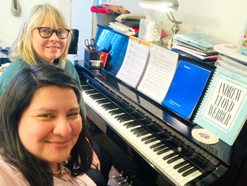 Working with my student on Bach's Minuet in G and "All That I Ask of You" from Phantom of the Opera
