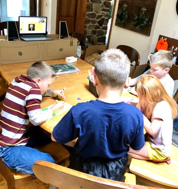 Leading an online piano camp for a family of students

