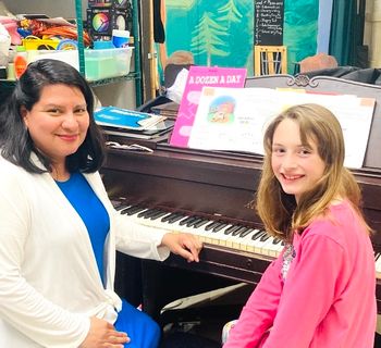 Teaching a 3rd grader who asks great questions in her lessons!  Through my studio’s community initiative, Marcheselli Music Tree, I provide piano lessons to Massachusetts public school students and their families. This program is made possible, in part, by a grant from the Otis Cultural Council, a local agency supported by the Mass Cultural Council.
