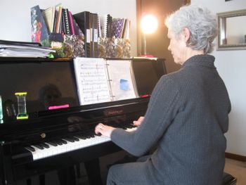 My senior student takes to learning new repertoire with gusto!
