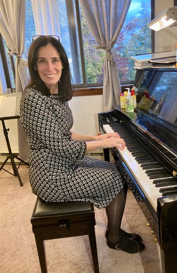 Rehearsing for a piano tea party
