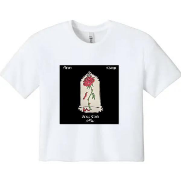 "Never Change" White Crop Top