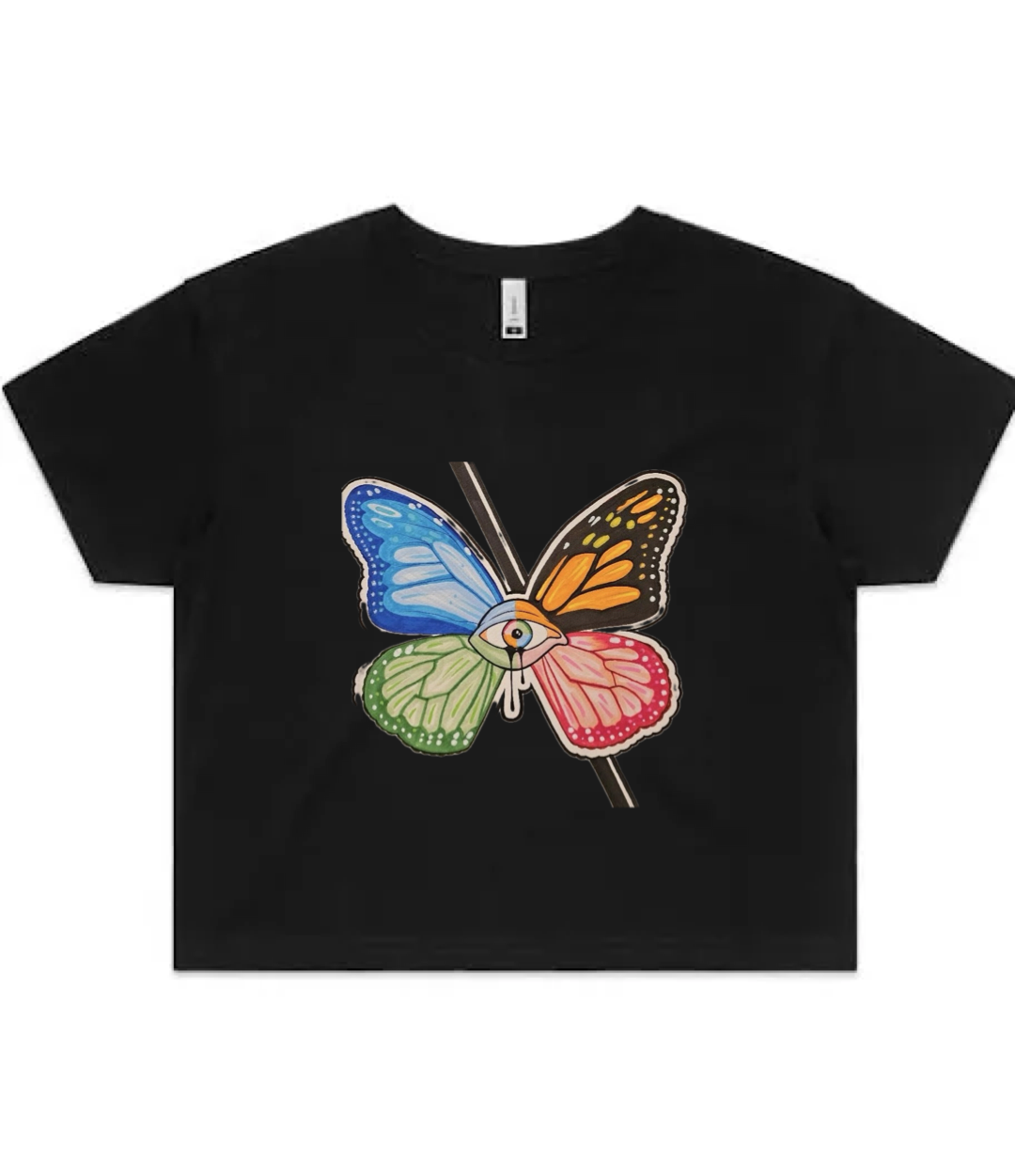 "Never Change No. 2" Black Crop Top