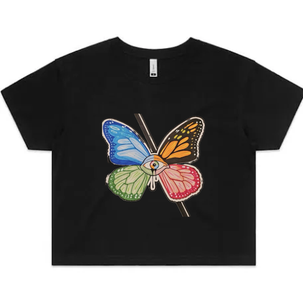 "Never Change No. 2" Black Crop Top