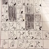 7 Hand Drawings on Notebook Paper