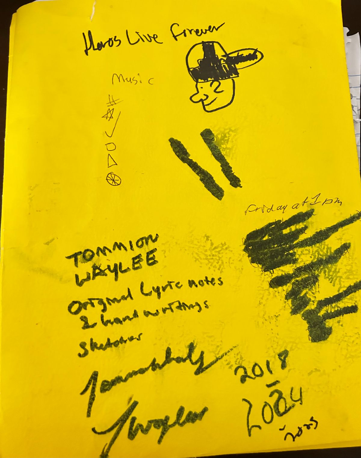 22 Lyric Writing's-On NoteBook Paper