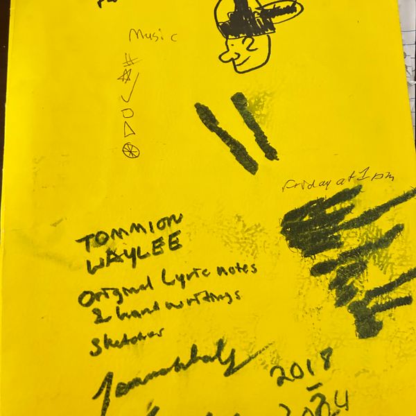 22 Lyric Writing's-On NoteBook Paper
