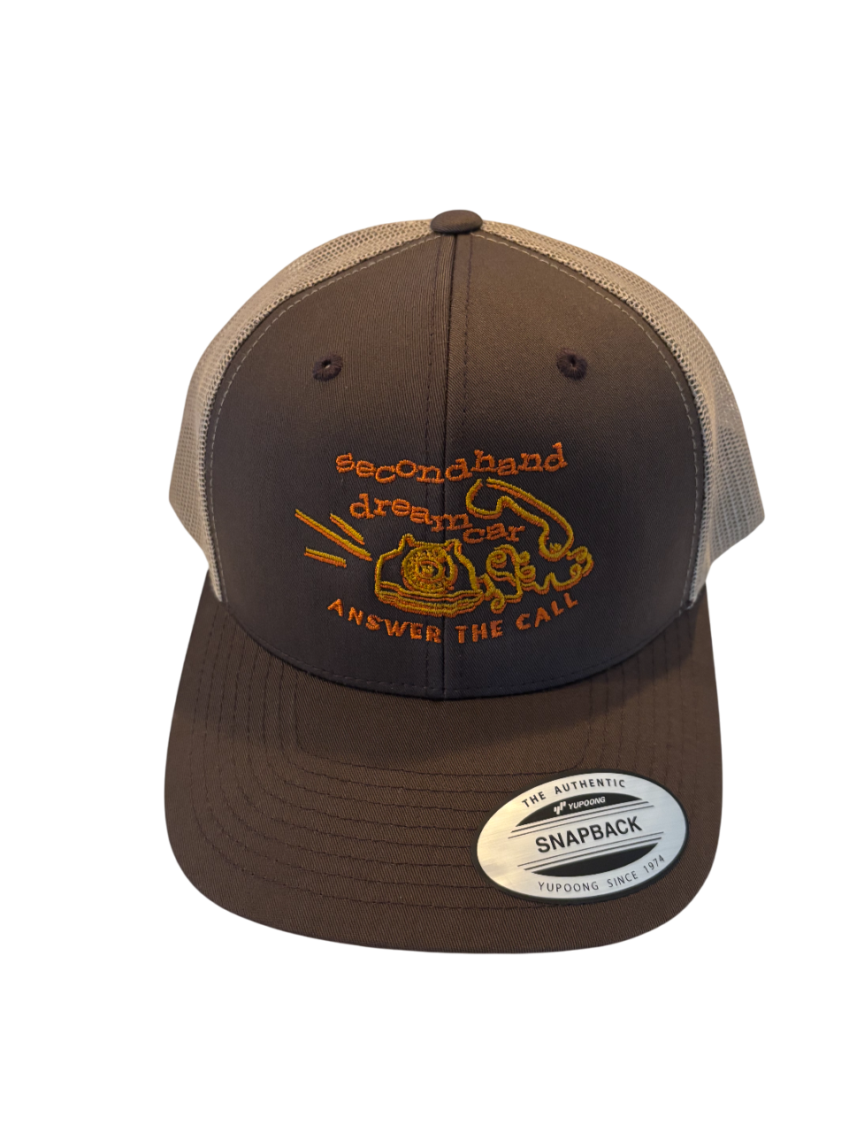 "Answer the Call" Trucker Hat – Brown