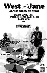 West of Jane CD Release Show at Cameron House w/Les Armstrong
