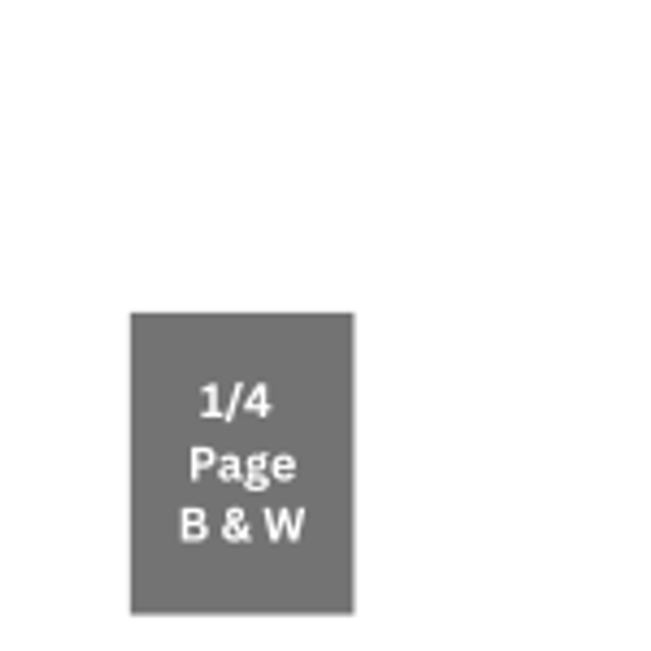 Quarter Page 3-1/2"wide x 4-7/8" high, black & white Reg