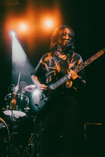 Lilly Bosanquet at Black Circle performing with Grenadelia in November, 2025. Photo Malana Kramer

