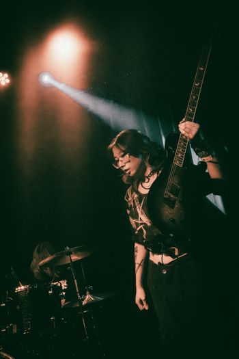 Lilly Bosanquet at Black Circle performing with Grenadelia in November, 2025. Photo Malana Kramer
