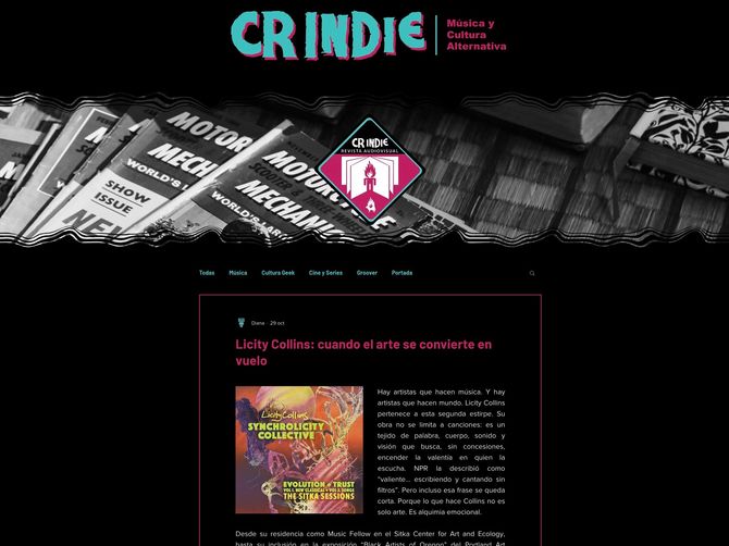CR Indie review of Licity Collins music
