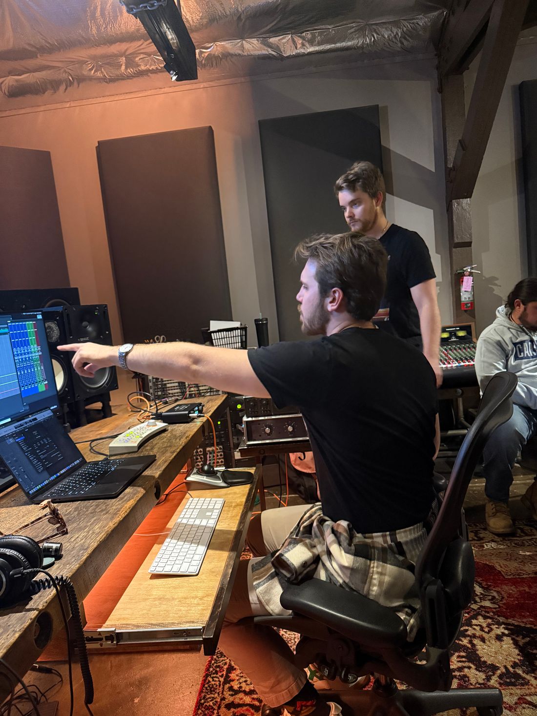 Charlie working on a collaborative project in Westlake Studios (October 2025)
