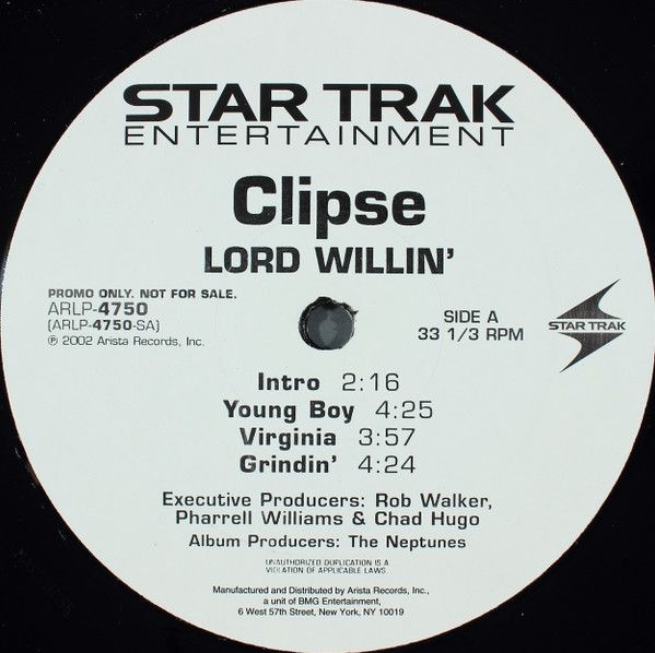 Clipse – Lord Willin' - Vinyl