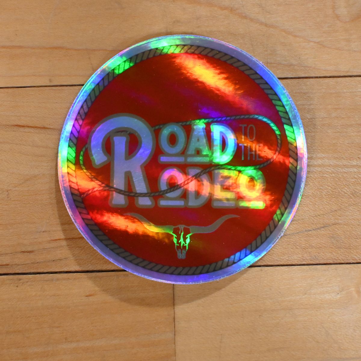 "Road to the Rodeo" Holographic Sticker