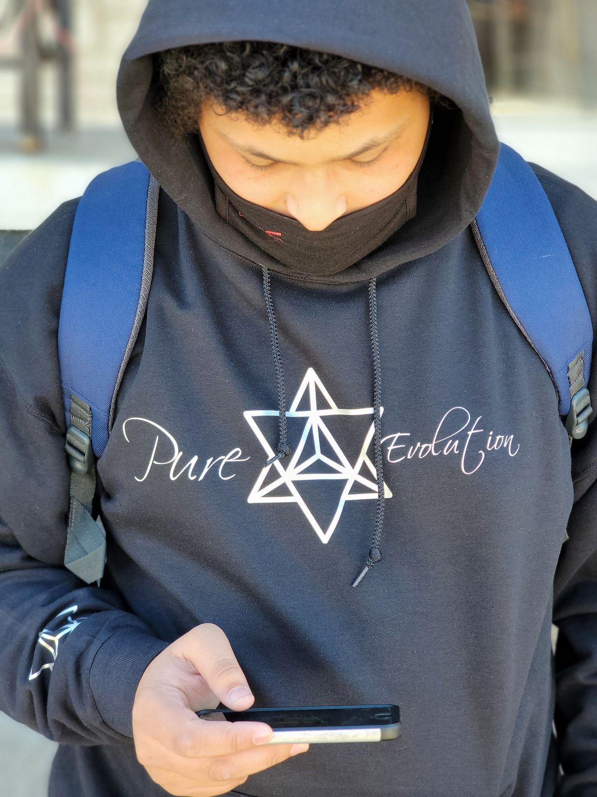 Pure Evolution Black Hooded Sweatshirt