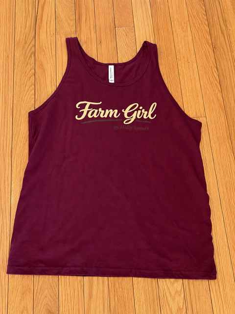Farm Girl Maroon Tank 