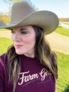 NEW FARM GIRL T-Shirts (Maroon)