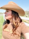 NEW FARM GIRL T-Shirts (Tan) 