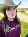 NEW FARM GIRL T-Shirts (Maroon)