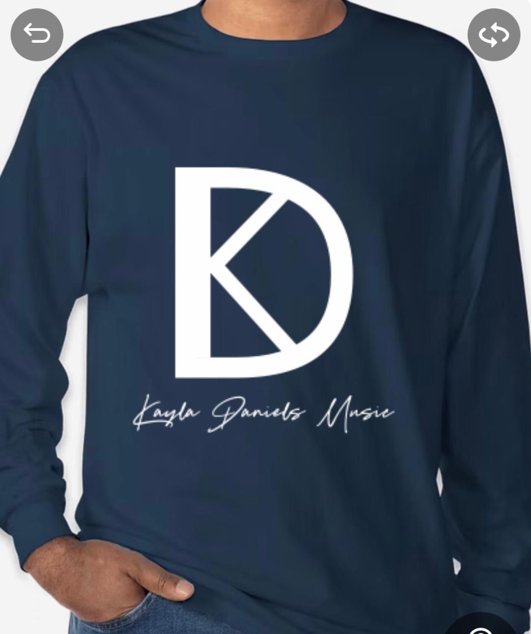 Navy Logo Long Sleeve T-shirt