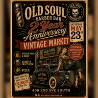 Old Soul Barber Bar Vintage Market 2 Year Anniversary
