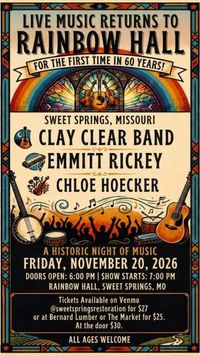 Chloe Hoecker w/ Clay Clear and Emmitt Rickey at Rainbow Hall