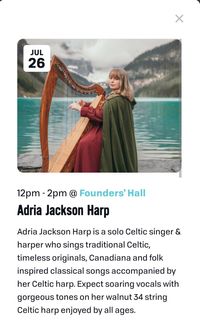The Sounds of the Waterfront - Celtic Singer/Harper Adria Jackson