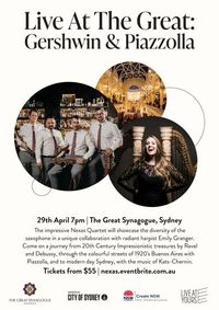 Live at the Great: Gershwin to Piazzolla with Emily Granger (harp)