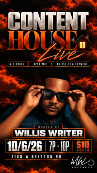 CONTENT HOUSE LIVE HOSTED BY WILLIS WRITER