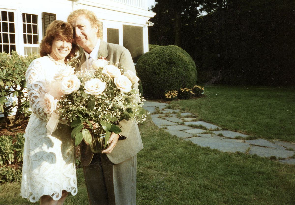 Gene Wilder and Karen Boyer Wilder on their wedding day