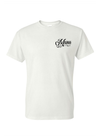 Falcon Black/Vegas Gold Logo on White T-Shirt, Adult sizes (TS04)